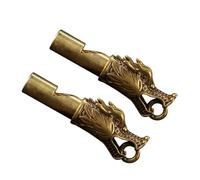 SUPVOX 2 piezas Silbatos de Cobre con Cabeza de Dragón de Llaveros Deportivos para Árbitros y Actividades al Aire Sonido Potente para Senderismo Pesca y Entrenamiento
