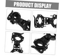 SUPVOX 2 Piezas Soporte Linterna Bicicleta Resistente para Montaje Doble con Abrazadera Compatible con Bastón y Scooter Clip Negro para Linternas y Antorchas de Montaña