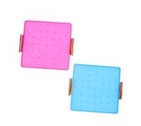 SUPVOX 2 Piezas Tablero Geoboard Doble de Plástico para Herramienta de Matemáticas y Geometría Dimensiones Amigables para Clases y Aprendizaje Casa