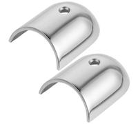 SUPVOX 2 Piezas Tapa Final de Parachoques Marino de Acero Inoxidable | Acabado Pulido en Plata, Instalación Sencilla, Uso en Entorno Marino, Compatible Varios Tipos de Barco
