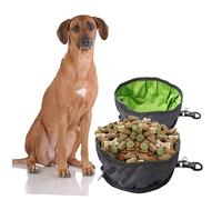 SUPVOX 2 Piezas Tazones Portátiles para Perros y Gatos de Cuencos de Comida y Agua Impermeables y Plegables para y Camping Gris