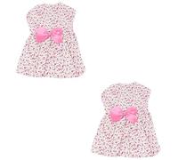 SUPVOX 2 Piezas Vestido de Mascota Vestido para Mascotas el Filamento Cosas de Mascotas Vestir comdum Falda Vestido de tutú de Mascota Vestido de Mascota Lindo Ropa Rosa