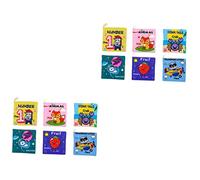 SUPVOX 2 Series Educativos Bebés Con Animales Y Transporte De Desarrollo Y Lavable De Texturas 6 Piezas*2