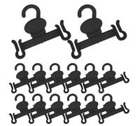 SUPVOX 20 Ganchos para Colgar Zapatos y Zapatillas, de Plástico Resistente, Color Negro, Organizador de Pared Compacto para Ahorro de Espacio, Adecuado para Hogar y Tienda, Paquete de 20