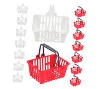 SUPVOX 20 Mini Cestas Compra de Plástico Asa Diseño Pequeño y Elegante para Juegos de Simulación y Manualidades Infantiles