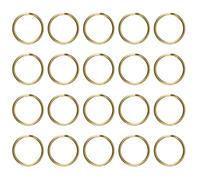 SUPVOX 20 Piezas Anillos Redondos de Metal para Hacer Llaveros, Anillos de Latón 30mm, Accesorios para Llaveros Diy, Ideales para Manualidades y Colgantes