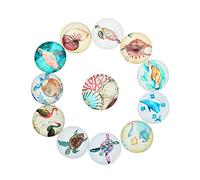 SUPVOX 20 Piezas Cabujones Semicirculares Cabujón Antiguo Cuentas De Cabujones Joyería Nutica Cabujones De Vidrio Con Reverso Cabujones De Cúpula De Vidrio Piedra Joyas