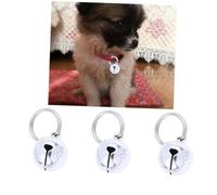 SUPVOX 20piezas Cascabeles para Mascotas de Metal Plateado Accesorios Decorativos para Collares de Gatos y Perros Cascabeles Abiertos para Collares