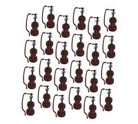 SUPVOX 24 Juegos Mini Violín Decorativo Adornos Musicales para Casa de Muñecas y Decoración de Escritorio y Elegante y Accesorio Artístico