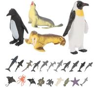 SUPVOX 24 Modelos de Animales Marinos de Simulación, Adornos de Animales de PVC para Niños, Colores Surtidos
