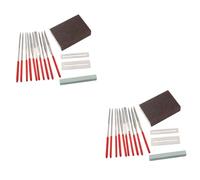 SUPVOX 28piezas Kit De Herramientas De Reparación De Guitarras De Piedra De Pulido Esponja Abrasiva y Archivos Para Ajustes De Cejuela y Trastes Para Guitarras Ukeleles y Bajos