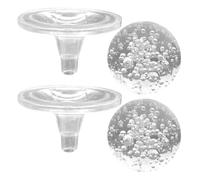 SUPVOX 2juegos Soporte para Bolas De Burbujas Transparentes Bolas De Burbujas Decorativas para Cuencos Accesorios para Pecera Decoración De Fuente De Agua