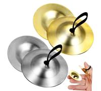 SUPVOX 2pares Platillos De Dedo Pequeños De Latón Címbalos Musicales De Dedo Para Danza De Platillos De Instrumentos De Percusión Para Instrumento Musical