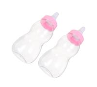 SUPVOX 2piezas Alcancía De Plástico Transparente Para Botella De Leche Hucha De Plástico Grande Biberón De Shower Decoración De Cumpleaños