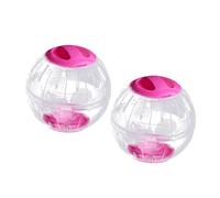 SUPVOX 2piezas Bola De Ejercicio para Hámsters Pelota De Correr Transparente para Mascotas Pequeñas Color Rosa