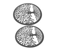 SUPVOX 2piezas De Pared De Metal Decoraciones Hierro Decoración Sala De Estar