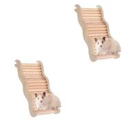 SUPVOX 2piezas Escalera De Hámster De Natural Diseño Ondulado Accesorio Seguro para Jaulas De Hámster y Reptiles Dragones Barbados y Lagartos Mediano