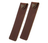 SUPVOX 2piezas Estuche de Cuero para Lápices Organizador de Almacenamiento de Lápices Portalápices Delgado Portátil para Uso Diario Oficina o Escuela