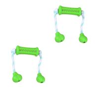 SUPVOX 2piezas Juguete para Perros Cepillo De Dientes para Mascotas Limpiador Juguete De Masticar para Perros Cuidado Oral para Cachorros Verde