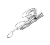 SUPVOX 2piezas Silbato De Adiestramiento Para Perros Acero Inoxidable Portátil De Decibelio Para Emergencias Senderismo Equipo De Seguridad y Rescate Con Cordón y Anillo Para Llavero o Co