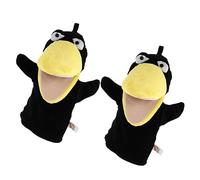 SUPVOX 2Piezas Títeres de Mano de Cuervo para Interactivos para Cuentos Peluche Suave para Casa y Escuela