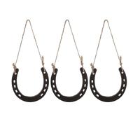 SUPVOX 3 Herraduras Decorativas de Hierro Fundido Marrón para Pared, Decoración Rústica Occidental de 3 Piezas para Fiestas Vaqueras, Recuerdos de Boda y Hogar, Amuleto Suerte Vintage