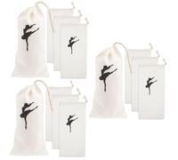 SUPVOX 3 Juegos Bolsos De Niña De Ballet Bolsas De Zapatos De Baile Bolsa De Zapatos De Baile De Ballet Zapatillas De Ballet Bolsa De Puntas Bolsas De Baile para Niñas Lienzo 4 Uds * 3