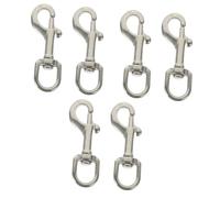 SUPVOX 3 Juegos Broche De Presión Universal SOGA Manguera Mosquetón Clip Sujetadores Arneses Agua Correas para Mascotas Llavero Gancho Auto Silver Acero Inoxidable 316 2 Piezas * 3