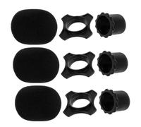 SUPVOX 3 juegos Fundas de Esponja para Micrófono Protección Antirruido y Salpicaduras Ajustado para Uso Interiores y Exteriores como Ktv Entrevistas y Actuaciones