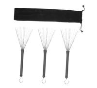 SUPVOX 3 Piezas Escobillas Para Batería Cepillo De Alambre Para Batería Baquetas De Cepillo De Alambre Para Interpretaciones Musicales Escenarios De Jazz o Ensayos Casa