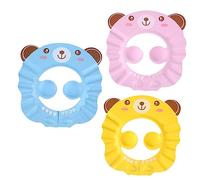 SUPVOX 3 piezas Gorros de Ducha Ajustables para Impermeables Protección de Ojos y Orejas para Baño y Lavado de Cabello Colores Rosa y Azul