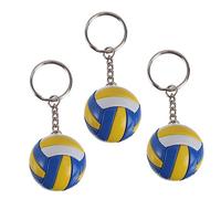 SUPVOX 3 Piezas Llaveros de Voleibol de Colgantes Deportivos de PU para Claves y Mochilas Adornos Originales para del Voleibol Decoración y Duradera