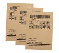 SUPVOX 3 Piezas Manual de y para el Mahjong Chino para Reuniones Familiares Amigos