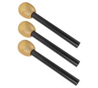 SUPVOX 3 Piezas Micrófono De Polvo De Simulado Pretender Vistoso para Pretendiente Brazo De Micrófono Chico Fingir Jugar Micrófono Fiesta El Plastico Golden