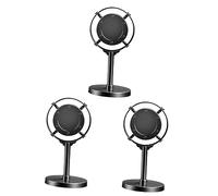 SUPVOX 3 Piezas Micrófono Simulado Decoraciones Para Salas De Casa Decoraciones De Fiesta Con Tema Musical Micrófono Con Soporte Micrófonos Antiguos Rompecabezas Abdominales