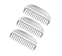 SUPVOX 3 Piezas Peines Para Mascotas Peine Metálico Para Perros Para Muda De Pelo Dientes Anchos Para Pelo Grueso y Rizado Útil Para Desenredar Enredos y Cabello Enredado El Cuidado De