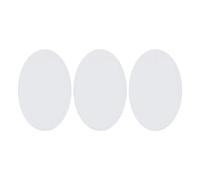 SUPVOX 3 Piezas Tablero Ovalado de Lienzo de Algodón Blanco para Pintar Fuerte Absorción de Óleo y Colores Vibrantes, Adecuado para Clases de Arte y Decoración del Hogar