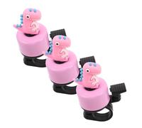SUPVOX 3 Piezas Timbre Bicicleta Infantil Diseño Dinosaurio Divertido Sonido para Scooters Triciclos y Bicicletas de Equilibrio Resistente al