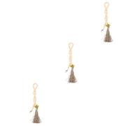 SUPVOX 3 Piezas Timbre Lanyard cordón Colgante Rosario Campana la casa Timbre portatil para Perros Manual Anillo Cadena para Mascotas Timbre Puerta la Campana