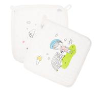 SUPVOX 3 Toallas de Algodón para Ñiño 30X30 CM Toallas Cuadradas Suaves y Absorbentes Paños de Saliva para Reutilizables Ideales para Baño y Limpieza Diaria