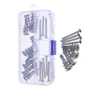 SUPVOX 30 Juegos Zinc Alloy Self-drilling Drywall Anchors With Screws Corrosion-resistant Expansion Screws For Plasterboard Repair And Interior Wall Fixings
