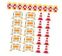 SUPVOX 30 Piezas Señales Tráfico Juguete Educativo para Barreras y Conos de Seguridad Simulación Realista para Aprendizaje Vial y Desarrollo Cognitivo