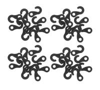 SUPVOX 300 Ganchos Pequeños en Forma de S para Carpa de Camping, Ganchos de Plástico Negro para Colgar Luces y Toldos de Autocaravana, Accesorios Resistentes para Actividades al Aire