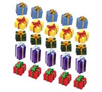 SUPVOX 30piezas Cajas Miniatura De Resina Adornos Navideños Detallados para DIY Pequeños Regalos Festivos para Decoración De Invierno y Hogar