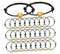 SUPVOX 30piezas Pulsera De Fiesta Deportiva Dijes De Béisbol Ajustable Para Adolescentes Obsequio Para Fiestas De Cumpleaños Temática De Béisbol
