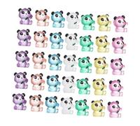 SUPVOX 35 Piezas Figuras Miniatura Panda Resina Que Brillan la Oscuridad Decoración Jardín Exterior Animal Estatuillas Compactas para Micro Paisajes y Hogar