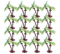 SUPVOX 36 Palmeras Miniatura de Plástico para Acuario y Jardín Árbol Tropical Artificial Tronco Marrón Oscuro y Hojas Verdes 7 CM Set de 36 Piezas para Dioramas y Paisajismo