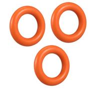 SUPVOX 3piezas Anillo De Goma Natural y Duradero para Perros Juguete Masticable para Limpiar Dientes y Fortalecer La Relación Tu Mascota Adecuado para Perros Medianos y Naranja