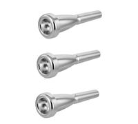 SUPVOX 3piezas Boquilla Profesional De Trompeta Chapada Plata Para Instrumentos Musicales Sonido Rico y Legato Suave Para Principiantes y Músicos Avanzados