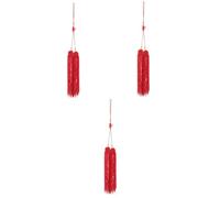 SUPVOX 3piezas Borlas Colgantes De Tai Chi para Espadas Decoración Roja De Artes Marciales Accesorio Esencial para Entrenamiento y Competición Diseño Seguro y Elegante para Estilo